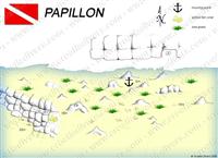 Croatia Divers - Dive Site Map of Papillon